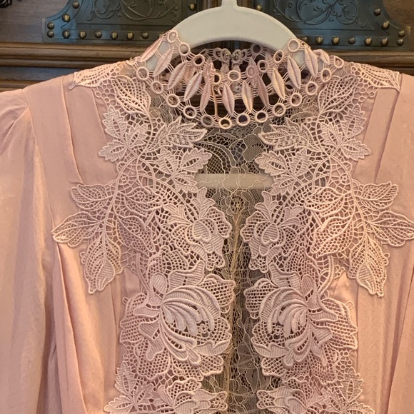 NWT $300 Free People Divine Mini Dress Rose Lace 4 - Picture 9 of 16